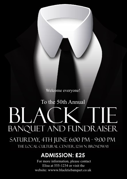 Black Tie Postcard