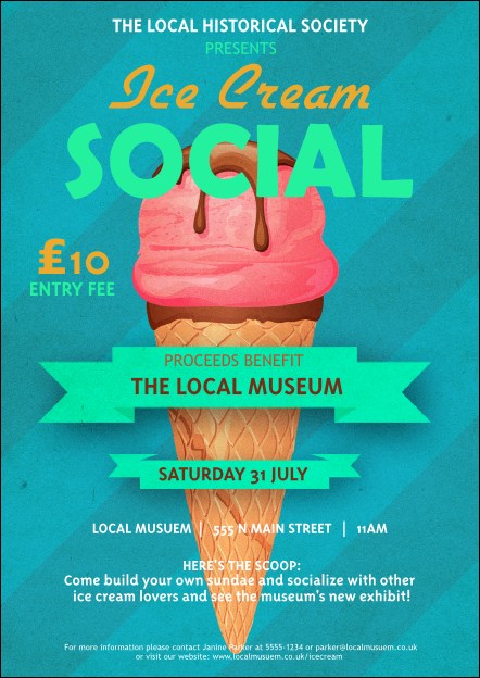 Ice Cream Social Postcard Product Front