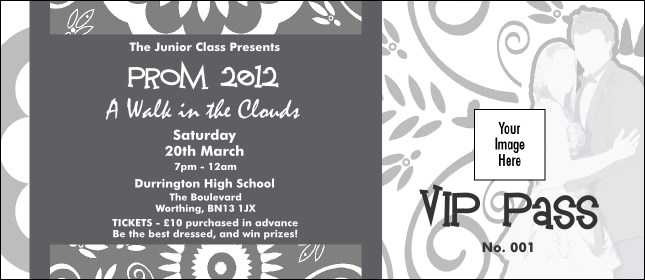 Grey Prom VIP Pass Product Front