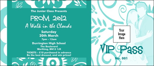 Turquoise Prom VIP Pass Product Front