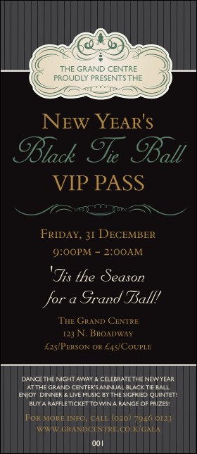 Classic Black Pinstripe VIP Pass