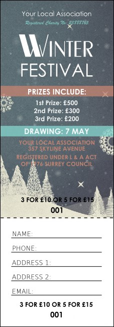 Winter Raffle Ticket Product Front