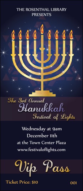 Hanukkah Menorah VIP Pass