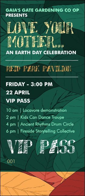 Earth Day Organic VIP Pass