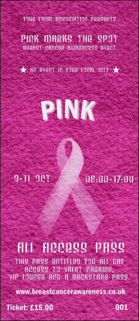 Breast Cancer Pink Ribbon VIP Pass