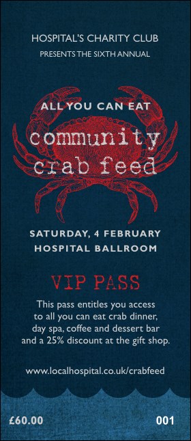 Crab Dinner VIP Pass Product Front