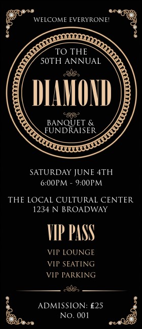 Diamonds Black VIP Pass