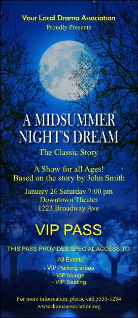 Midsummer Night's Dream VIP Pass