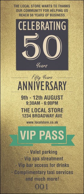 50th Anniversary VIP Pass