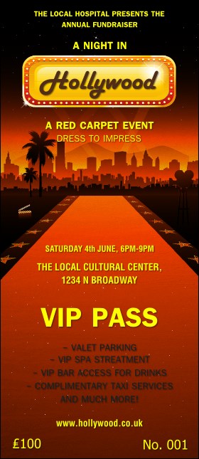 Hollywood Skyline VIP Pass Product Front