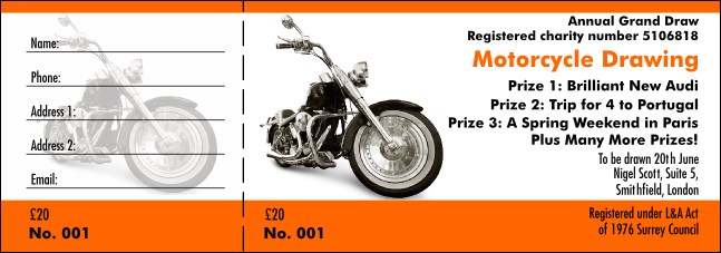 Motorcycle Raffle Ticket