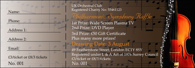 Symphony Raffle ticket