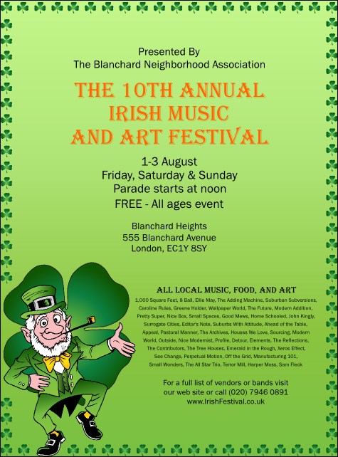 St. Patrick's Day Flyer 001 Product Front