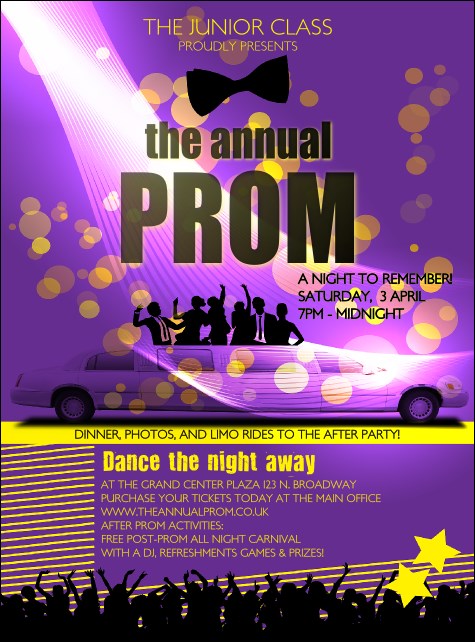 Prom Limo Flyer Product Front