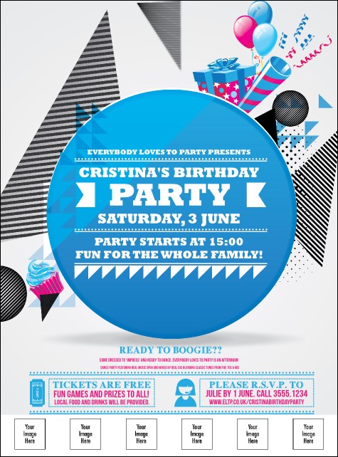 Birthday Geometric Logo Flyer