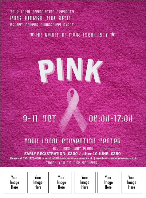 Breast Cancer Pink Ribbon Logo Flyer