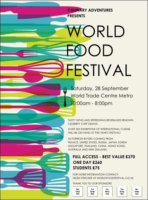 World Food Festival Flyer Product Front