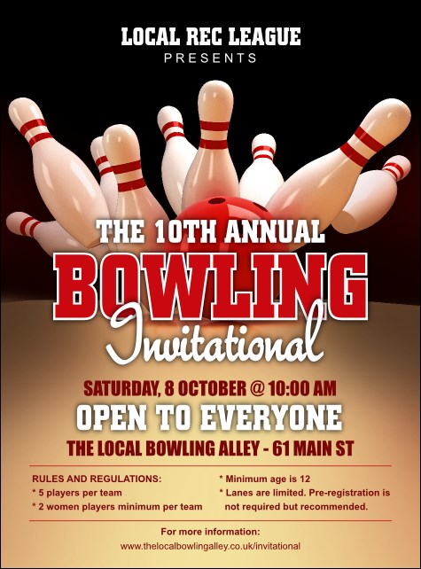 Bowling League Flyer