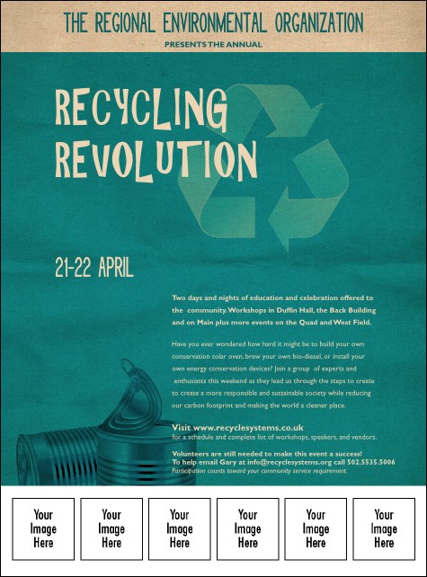 Recycling Symbol Logo Flyer Product Front
