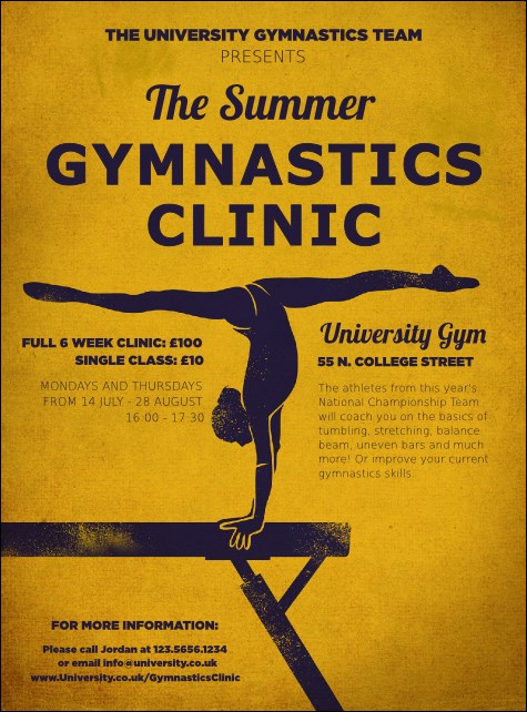 Gymnastics Flyer Product Front