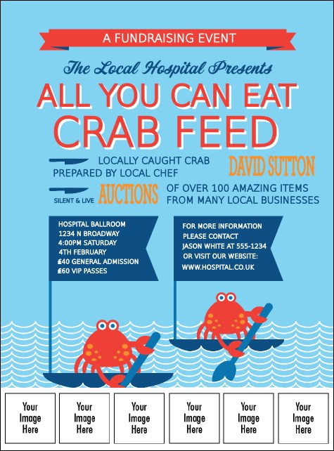 Crab Feed Logo Flyer Product Front
