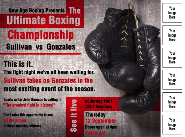 Boxing Gloves Logo Flyer