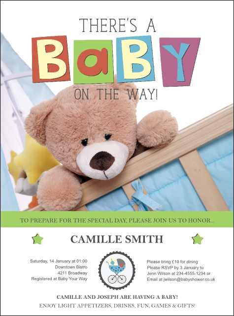 Baby Shower Teddy Flyer