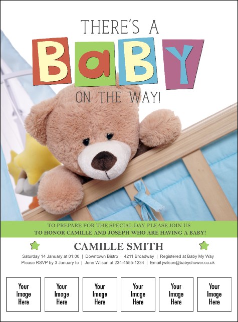 Baby Shower Teddy Logo Flyer Product Front