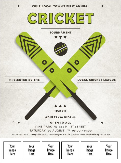 Cricket 3 Logo Flyer Product Front