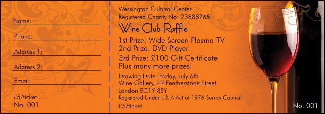 Wine Raffle Ticket