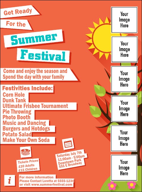 Summer Cut Paper Logo Flyer