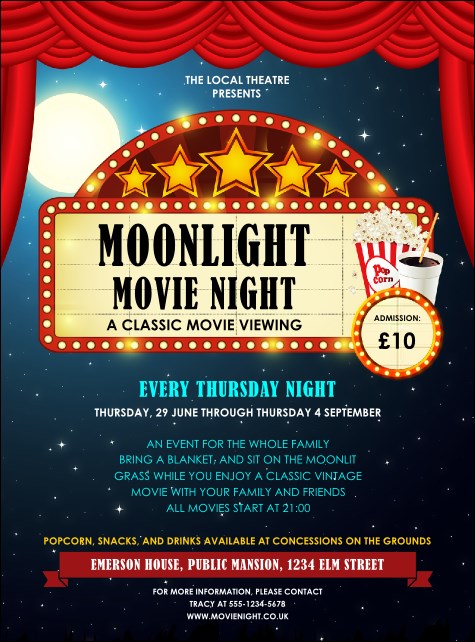 Movie Night Flyer Product Front