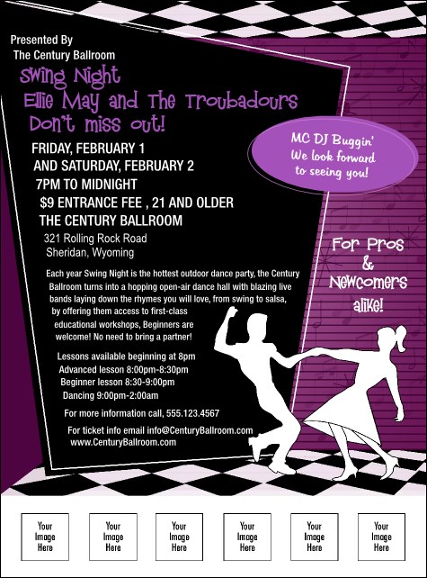 Swing Dance Purple Flyer