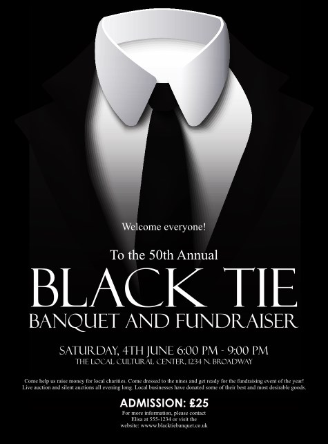 Black Tie Flyer Product Front