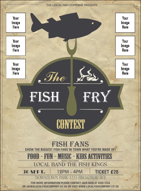Fish Fry Logo Flyer Intended For Fish Fry Flyer Template