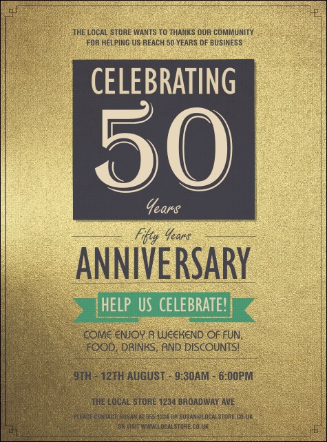 50th Anniversary Flyer Product Front