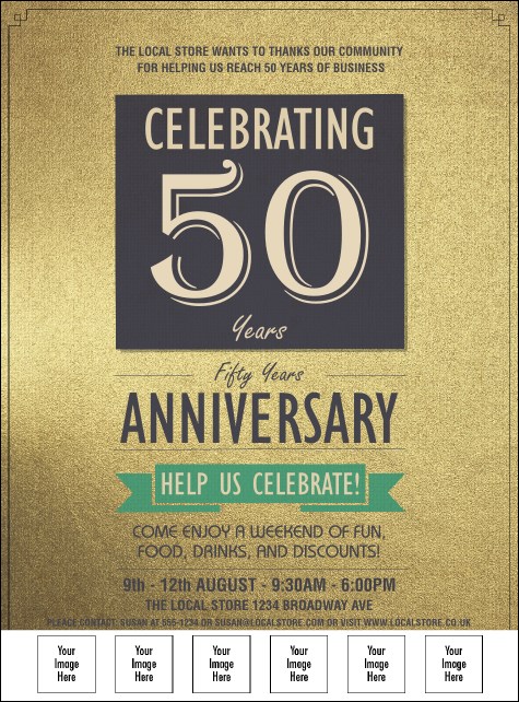 50th Anniversary Logo Flyer