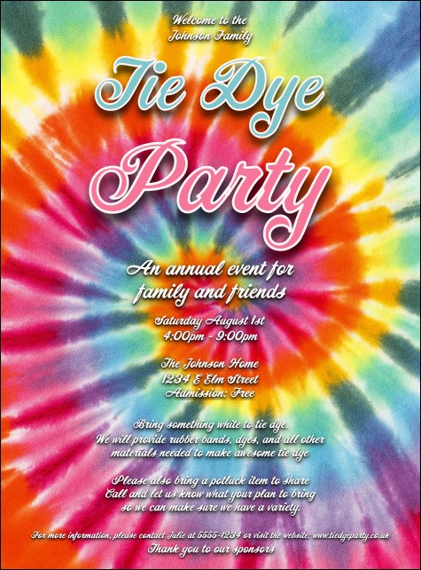 Tie Dye Flyer Product Front