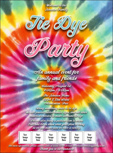 Tie Dye Logo Flyer