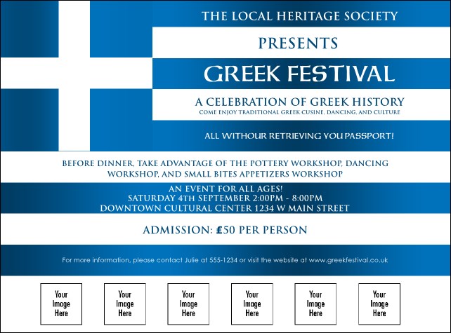 Greek Flag Logo Flyer