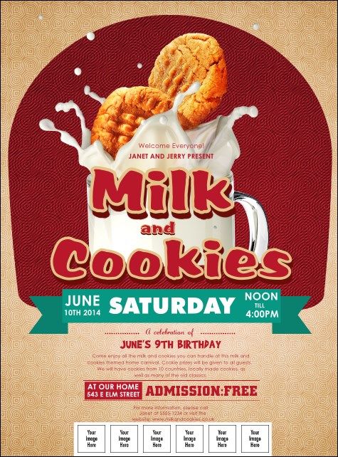 Milk & Cookies Logo Flyer Product Front