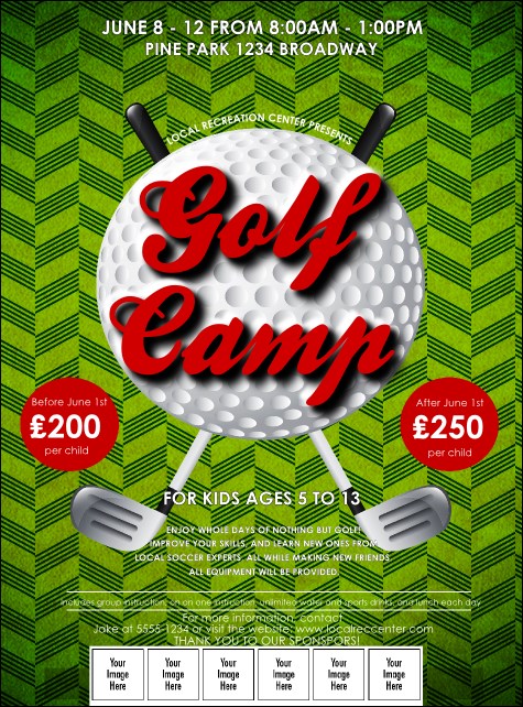 Golf Camp Logo Flyer