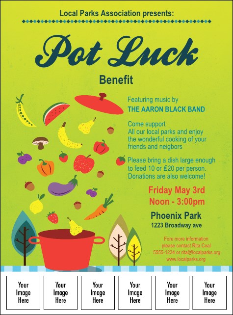 Potluck Logo Flyer Product Front