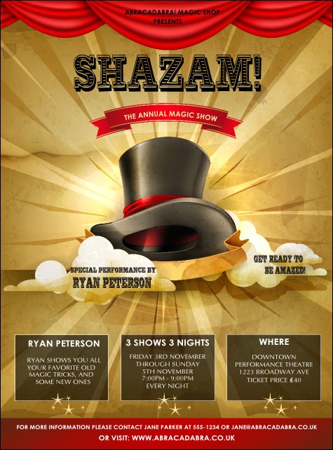 Magic Show Flyer Product Front