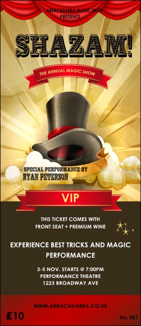 Magic Show VIP Pass Product Front