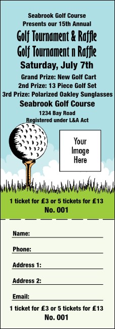 Golf Raffle Ticket