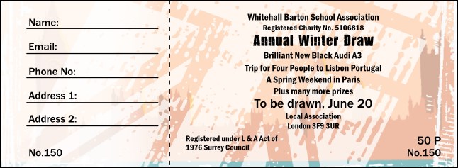 London Raffle Ticket