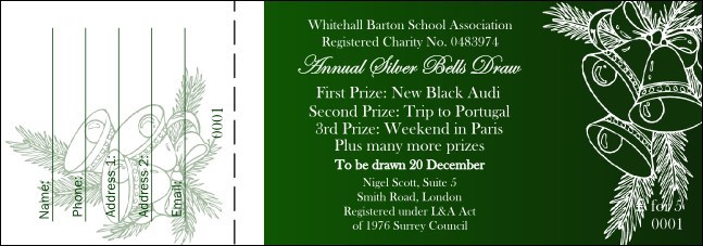 Celebration Bells Raffle Ticket