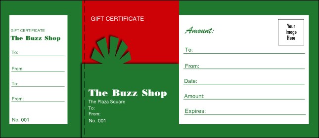 Present Gift Certificate (red and green) Product Front