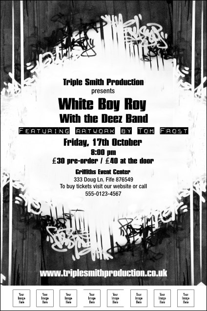 Black and White Hip Hop Poster Product Front